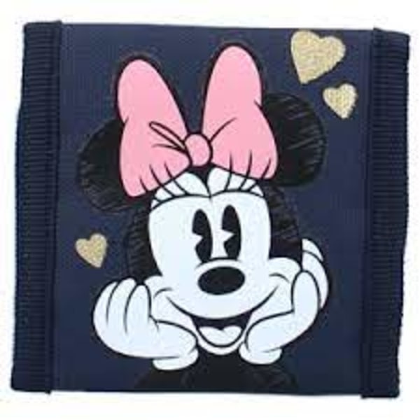 Plånbok Wallet 10x10cm Disney Minnie Mimmi Pigg Navy Mörkblå