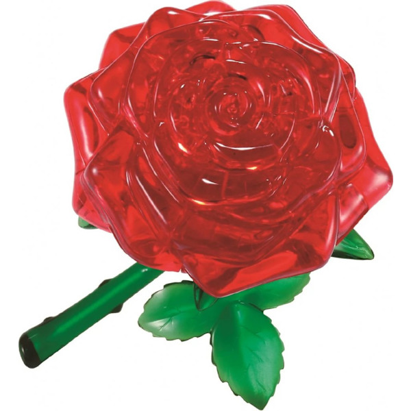 Robetoy Crystal Kristall Puzzle Pussel 3D RÖD Rose Ros 44st bita