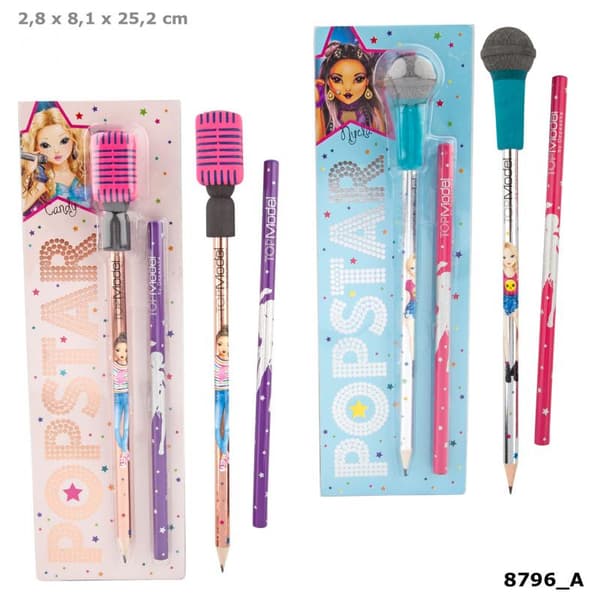 Top Model Pyssel Penna pennor med Mikrofonsuddgummi Välj rest 1 1. Rosa Mic