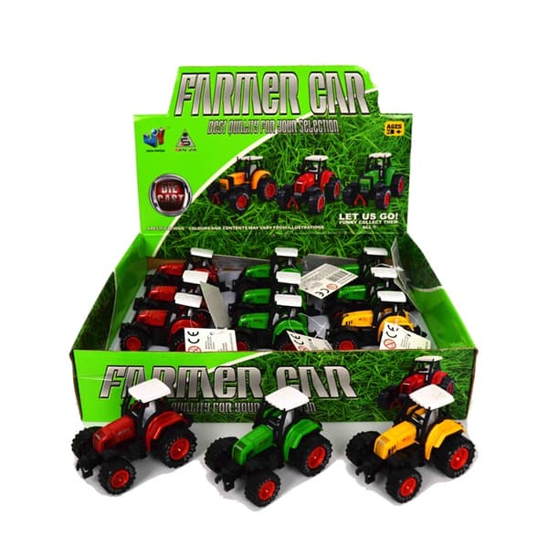 Leksaker cars bilar Robetoy 61129 Traktor 9cm Pullback rest 7 3.Orange