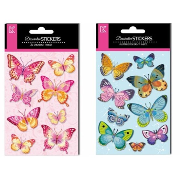 Suntoy Pyssel Leksaker Stickers 2409 Fjärilar Butterfly 3D 17st