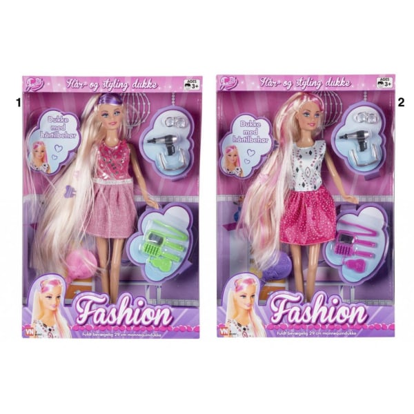 Köp VN Lek Judith Docka Doll Fashion Frisör med tillbehör 28cm 1. Rosa |  Fyndiq