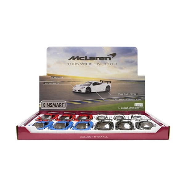 LeksaksBilar Cars 61535 13cm metall Mclaren F1 GTR 1:43 Välj Röd
