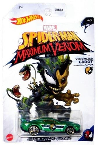 Hot Wheels Cars Bilar metall 7cm Marvel Spider-man Groot Grön 4/
