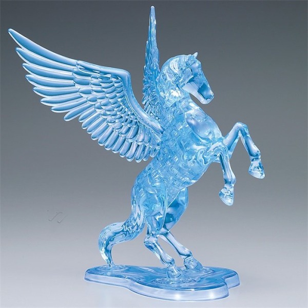 Robetoy Crystal Puzzle Pussel 3D Horse Häst Flying BLUE  42 bita