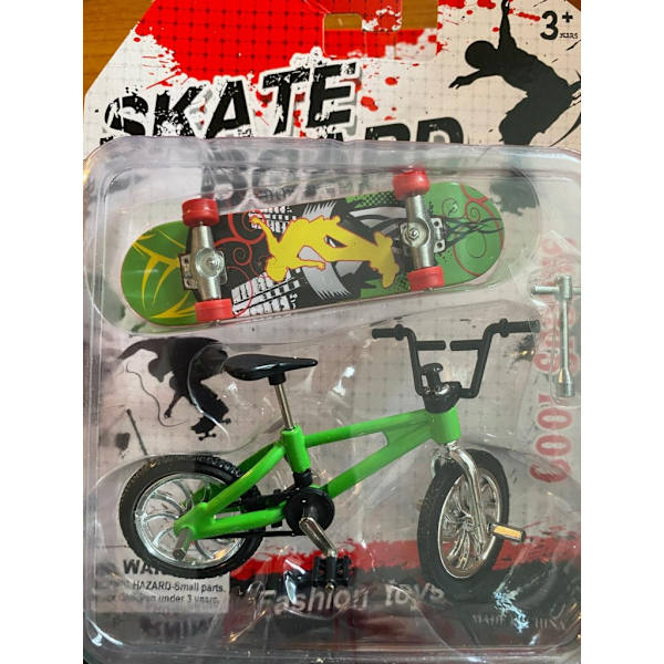 Leksaker Suntoys Finger Skateboard + BMX Cykel 10cm Välj Färg 3.Grön