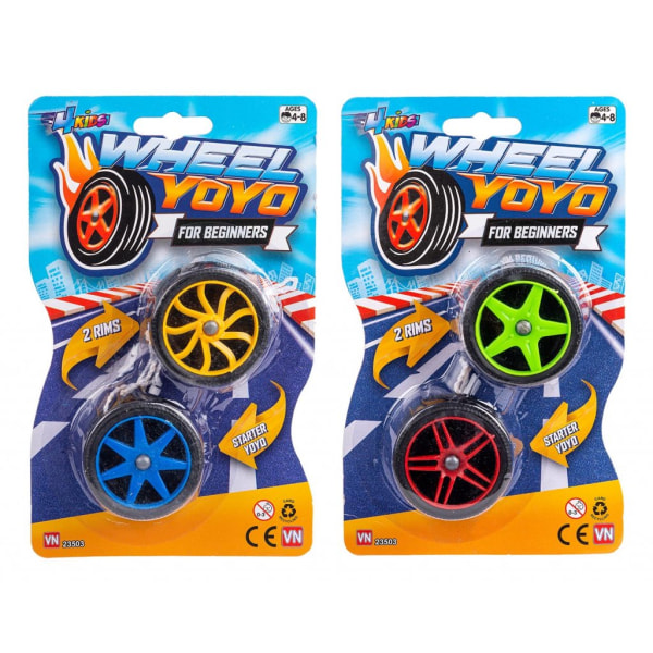 VN Leksaker 23503 Jo-Jo Jojo YoYo 2-Pack Wheels Hjul 6cm Rest 11