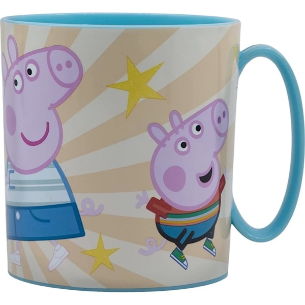 Peppa Pig Greta Gris Micro Kopp Mugg med handtag 350ml Ljusblå