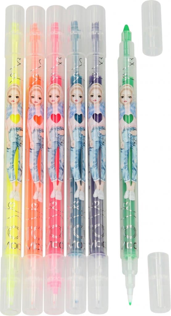 TOP Model Färgpennor Highlighter Fineliner NEON DUO 6-Pack rest