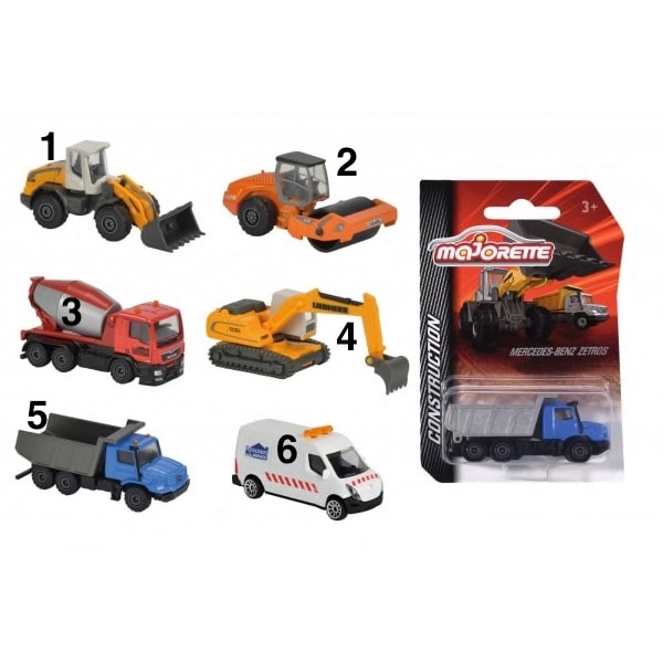 Simba Leksaksbilar Majorette Bilar Cars Construction Bygg gräv r 2.Orange Vält