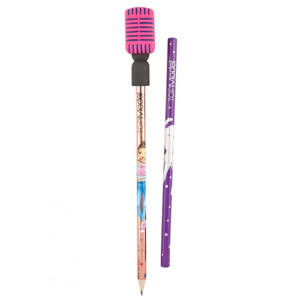 Top Model Pyssel Penna pennor med Mikrofonsuddgummi Välj 1. Rosa Mic