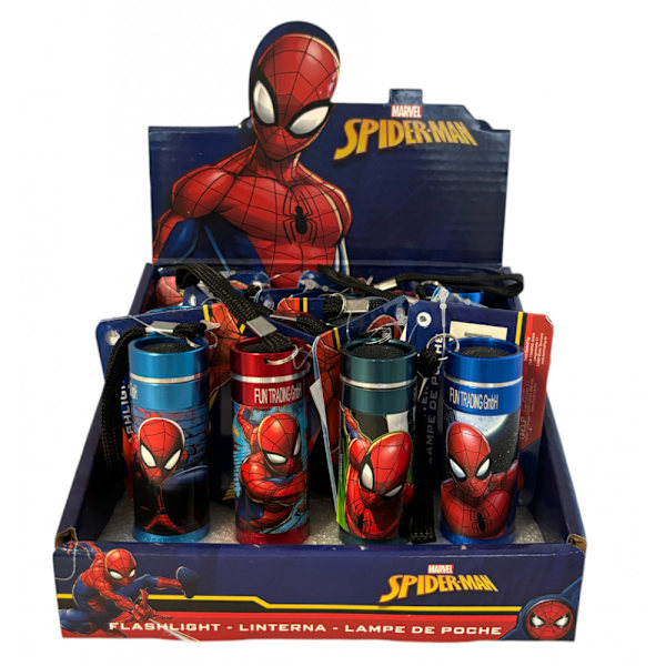Disney Spiderman Spider-man Alu 5153 Ficklampa Barn Flashlight L 1.Blå