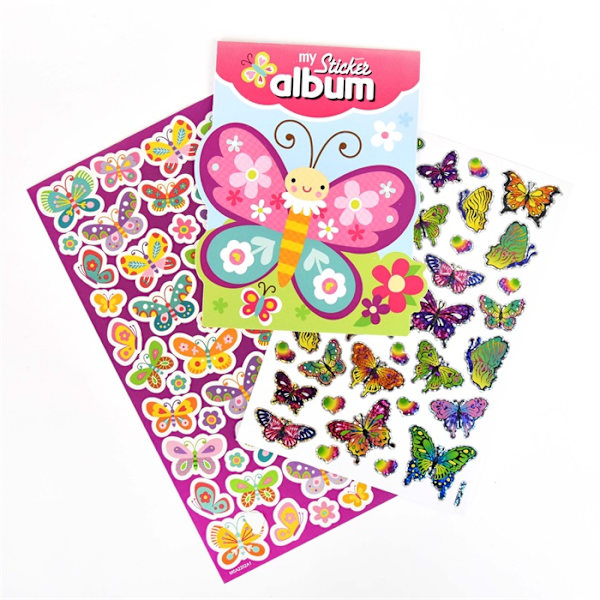 Leksaker Pyssel 51062 My sticker Album Butterfly Fjärilar 70st S