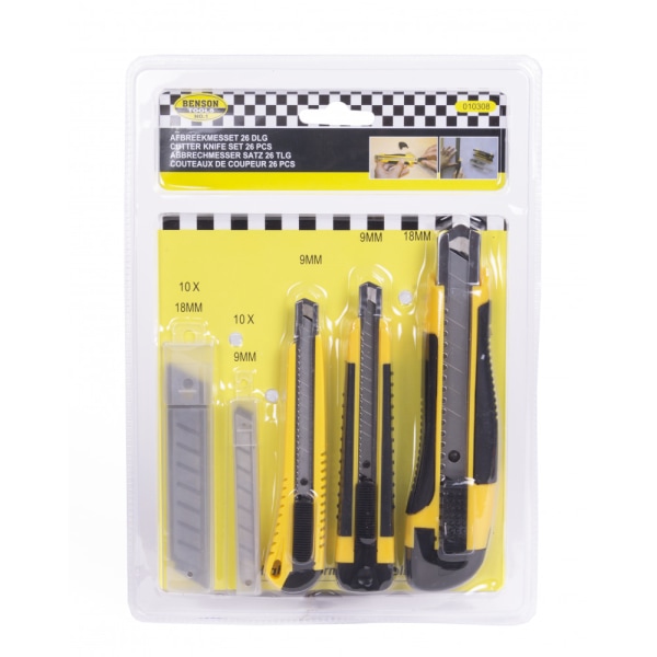 Arbetskniv Knivar Brytbladskniv 3-Pack Set 9/18mm + extra blad