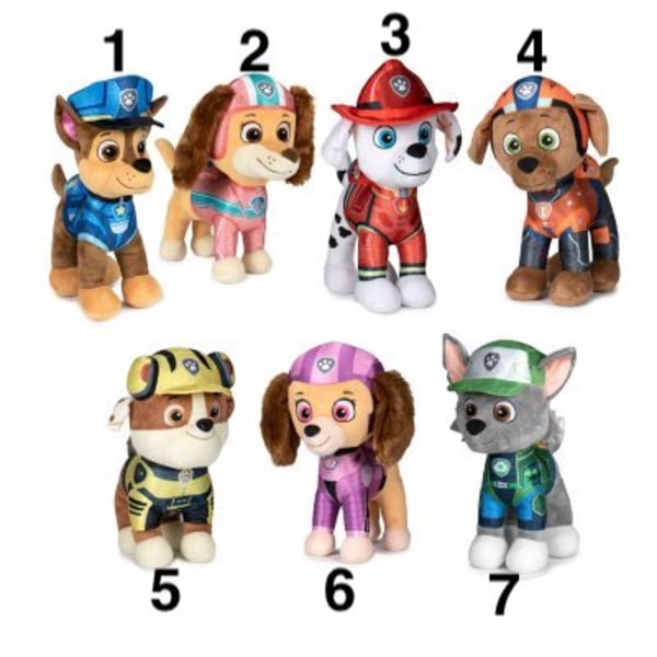 Leksaker Paw Patrol Gosedjur mjukisdjur Plush 20cm THE MOVIE Väl 5.Rubble Gul