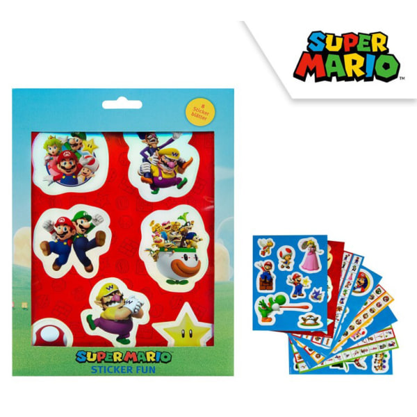Nintendo Super Mario Pyssel Stickers 8st sidor Fun Stickers