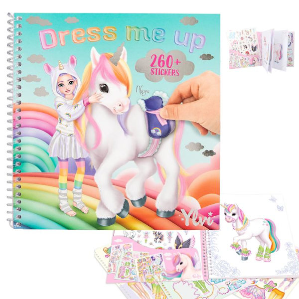 Pysselbok Minimoomi Ylvi Pyssel bok Dress me up Unicorn NAYA 260