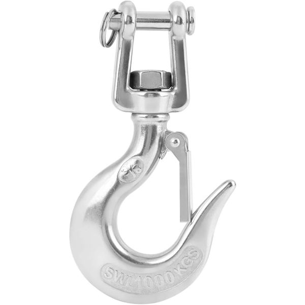304 rostfritt stål 1000 kg svängbara lyftkrokar för Swivel Eye Cr