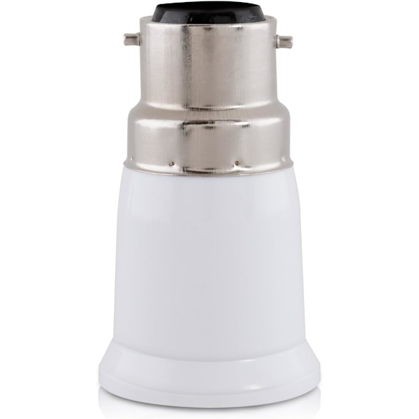 4x Socket Adapter - B22 till E27 - Bajonett Lamphållare Adapter