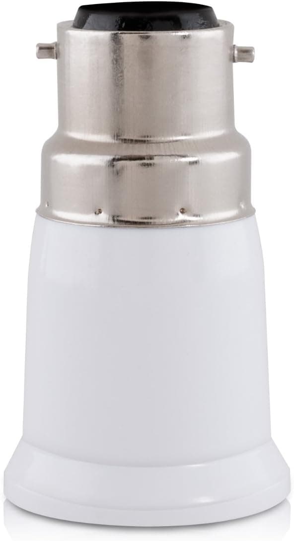 4x Sokkeladapter - B22 til E27 - Bajonettbase Lampeholderadapter