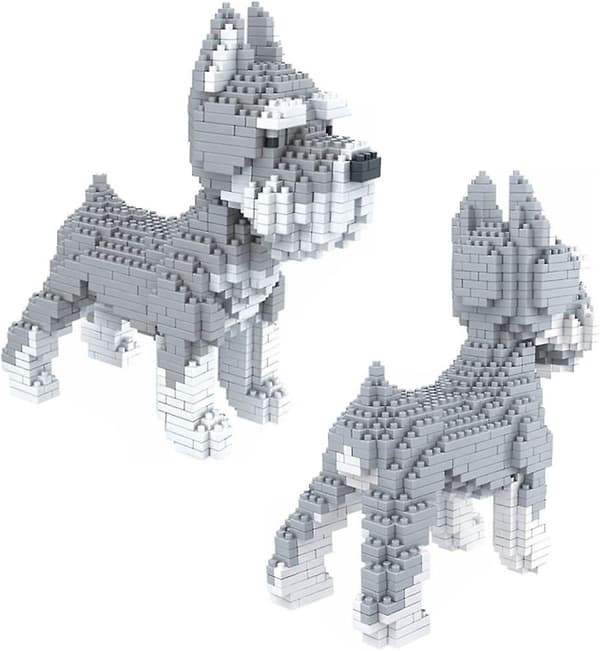 (Jul) Figur til samling med nanoblock (stil 5) Schnauzer