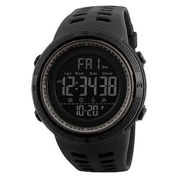 Elektronisk Digital Klocka Multifunktionell Modeklocka Casual Armbandsur För Män Pojkar Ny (Svart Kaffe)