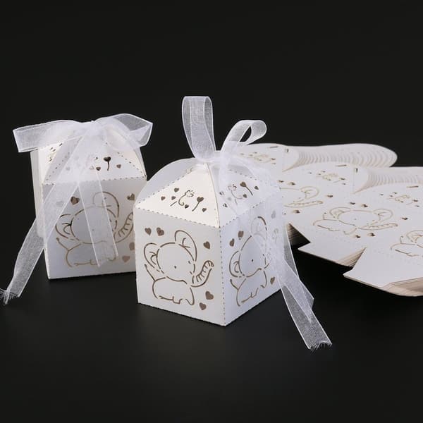 50-pack presentaskar för bröllop, dop, babyshower, födelsedag