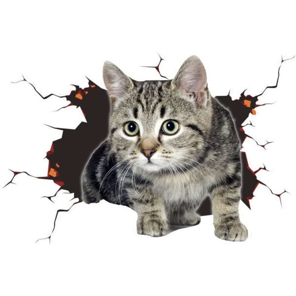 1 st 3D bilklistermärken Söta kattklistermärken Väggklistermärken med djurtema