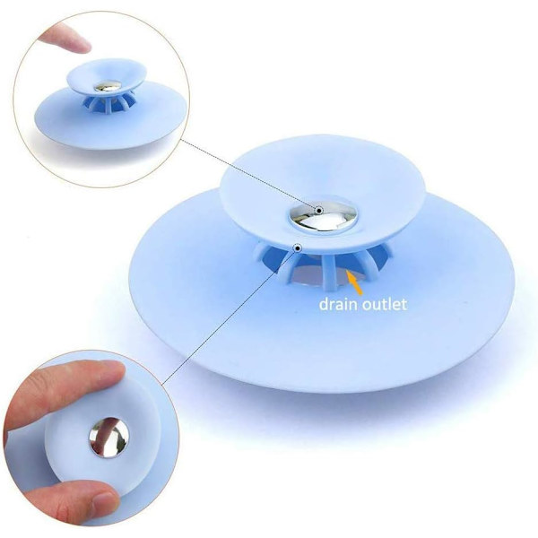 Diameter 10cm, (blå) 1 förpackning, cover i silikon, cap,