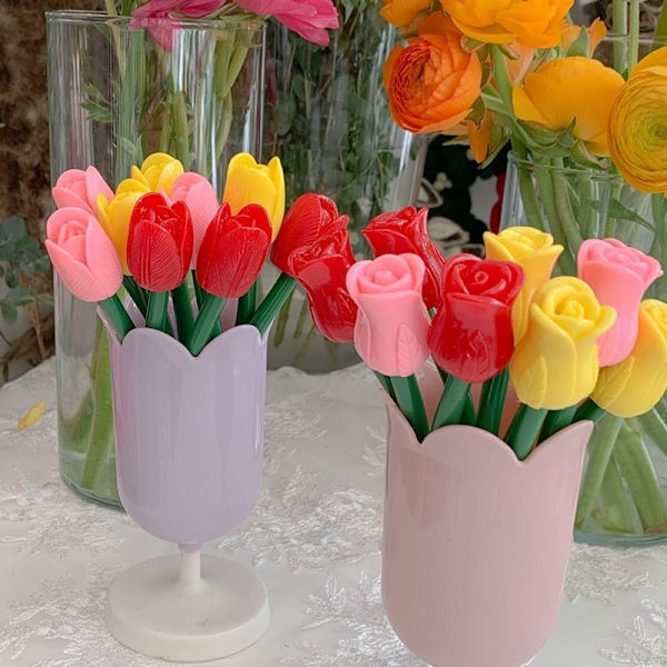 14*7cm Blå One Piece INS Same Tulip Cylinder Maiden Heart Cylind