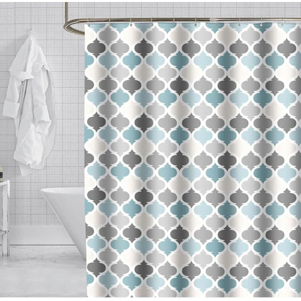 Bruseforhæng 180 x 180 cm Skimmelsikkert Badeværelsesforhæng Polyester