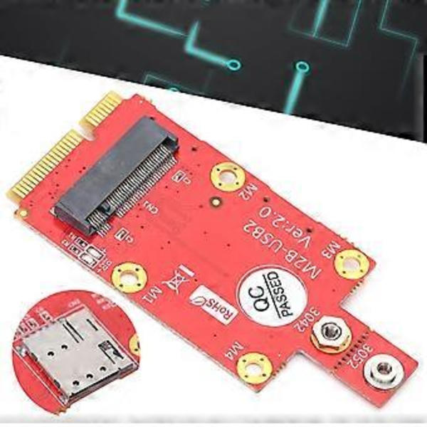 M.2 till Mini PCIE Adapter Konvertermodul med SIM-kortplats PC Laptop Tillbehör ( )