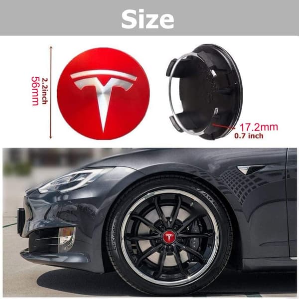 Tes-la Model 3 Model S Model X Navkapslar, Hjulnavskit, 4 st