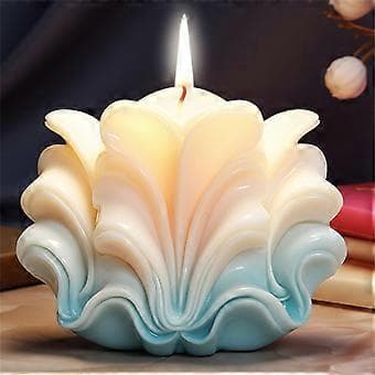 3D konkylie-teksturerede lysforme til DIY lys juledekorationer B