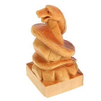 Trä Orm Staty Heminredning Khaki 7.00X3.20X3.20CM Realistisk Design 1-pack