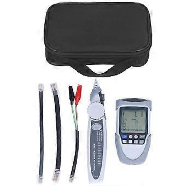 Nätverkskabeltestare LCD Digital Analog Multifunktion POE Wire Tracker Line Finder med väska ( )