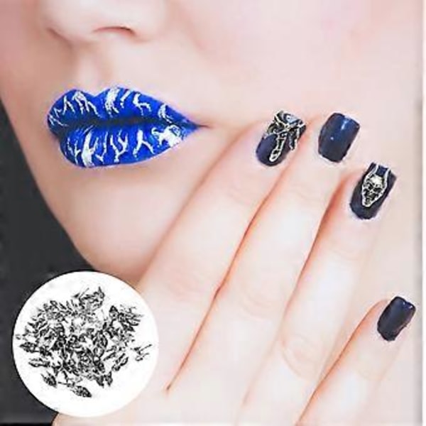 50 st Nail Art Charms Nageldekorationer DIY Nageldekoration Halloween Nagel Charms