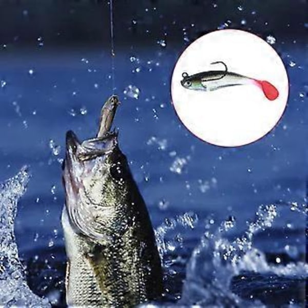5 stk. 8cm Myke Sluker for Havfiske med Skarpe Trippelkroker