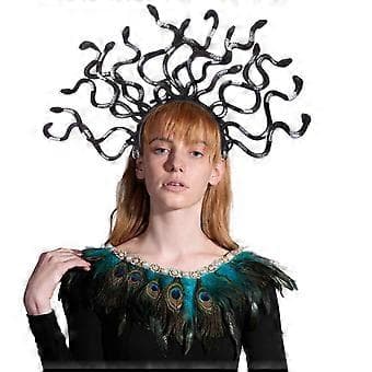 Mystisk antikk slangehodeplagg Kvalitets hodeplagg Unikt hodeplagg Halloween Cosplay Tilbehør for trendy damer plating