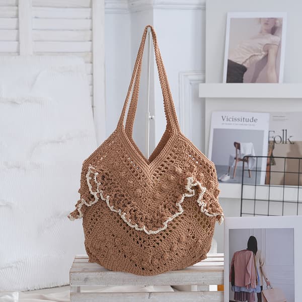 Håndvævet Openwork Mulepose: En Afslappet Khaki-stil Perfekt til Kvinders Strandferier