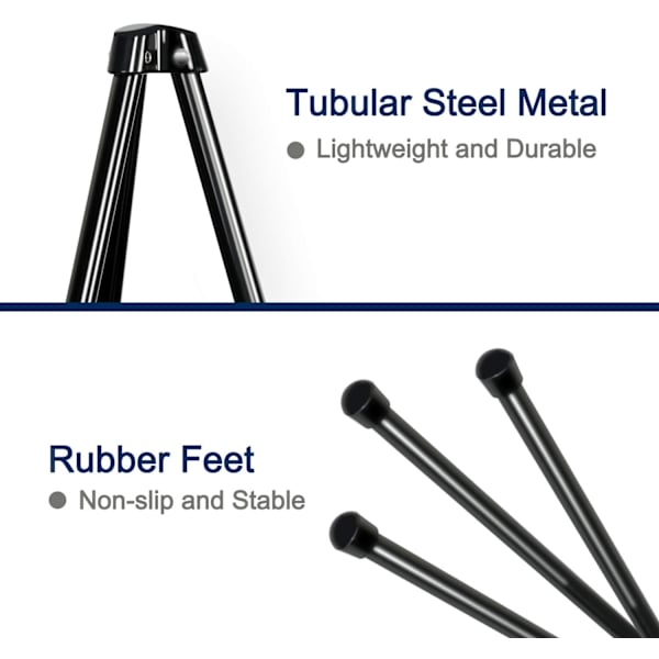 Vikbart staffli, bärbar, justerbar lättmetallstativ, 63" Max B