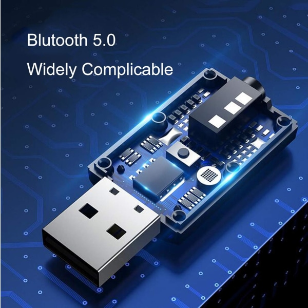 Bluetooth 5.0 Adapter Trådlös USB 3-i-1 sändare och mottagning