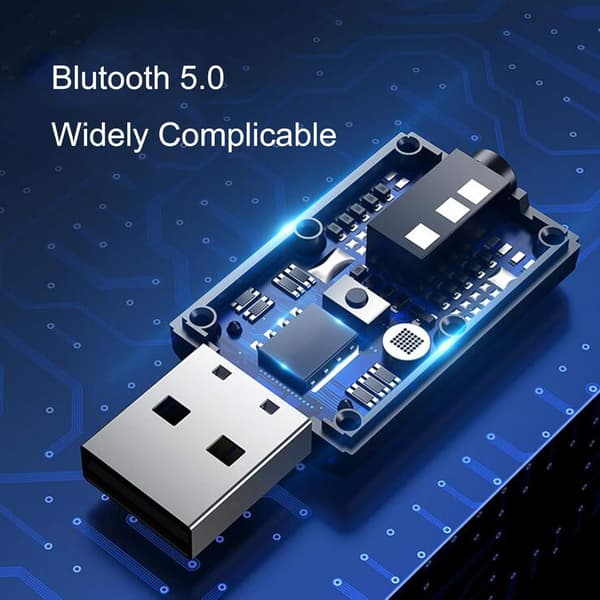 Bluetooth 5.0 -sovitin langaton USB 3-in-1-lähetin ja -vastaanotin