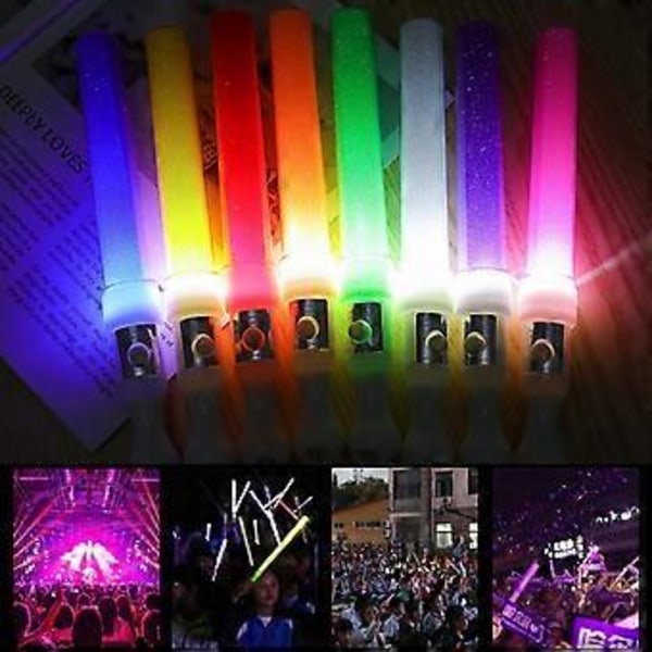 3 Moduser Blinkende LED Lysstaver Slanke Selvlysende Staver Lysende Leker Sikkerhetslys Partyutstyr Holdbar Gul Yellow