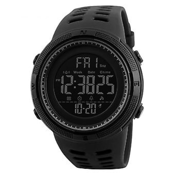 Elektronisk Digital Klocka Multifunktionell Modeklocka Casual Armbandsur För Män Pojkar Ny (Svart Kaffe)