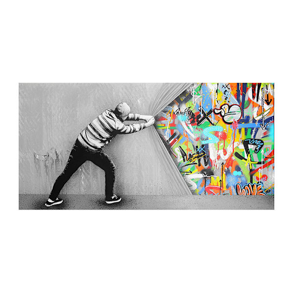 Graffiti Canvas Art Decor Verhon Takana Graffiti Taide Maalaus