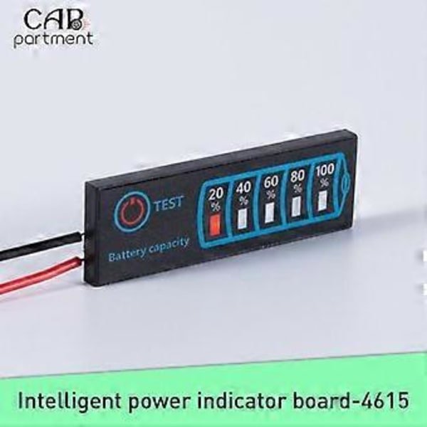 Universell LED-displaypanel Portabel DC5-30V 12V 24V Kapacitet Voltmeter Hållbar