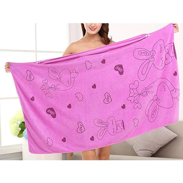 Badekåbe Badehåndklæde Wrap, 80*135cm Kvinders Vandabsorberende Bade S