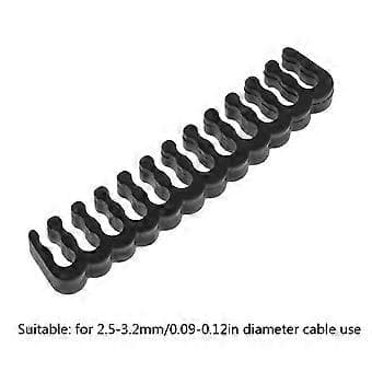PP Kabler Kam Klemme Klips Organizer Kommode til 2,5-3,2 mm PC Strømkabler Ledninger til PC GPU 4/8/6/24Pin Samle Klips Sort Black