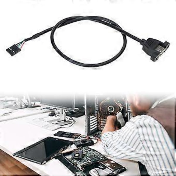 Högkvalitativ USB2.0 Hona till Moderkort 9Pin Header Kabel USB IDC Header Kabel för Pålitlig Moderkortsanslutning